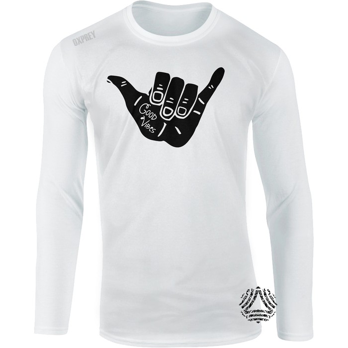 kaos lengan panjang pria wanita raglan 3/4 long sleeve tshirt new 188z