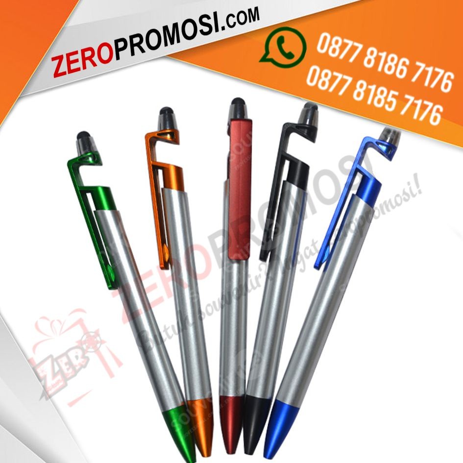 Souvenir Pulpen Multifungsi Stylus dan Jepit HP 1138 Promosi