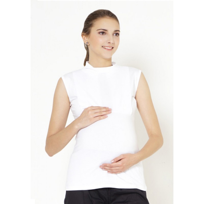 MamiBelle Baju Hamil dan Menyusui Katia Basic - White