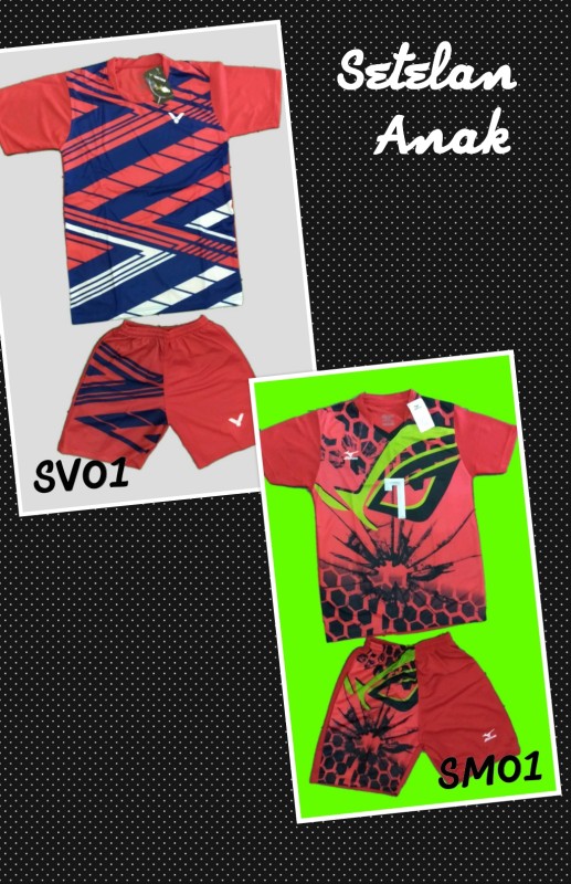 Setelan batminton badminton bulutangkis Victor junior anak