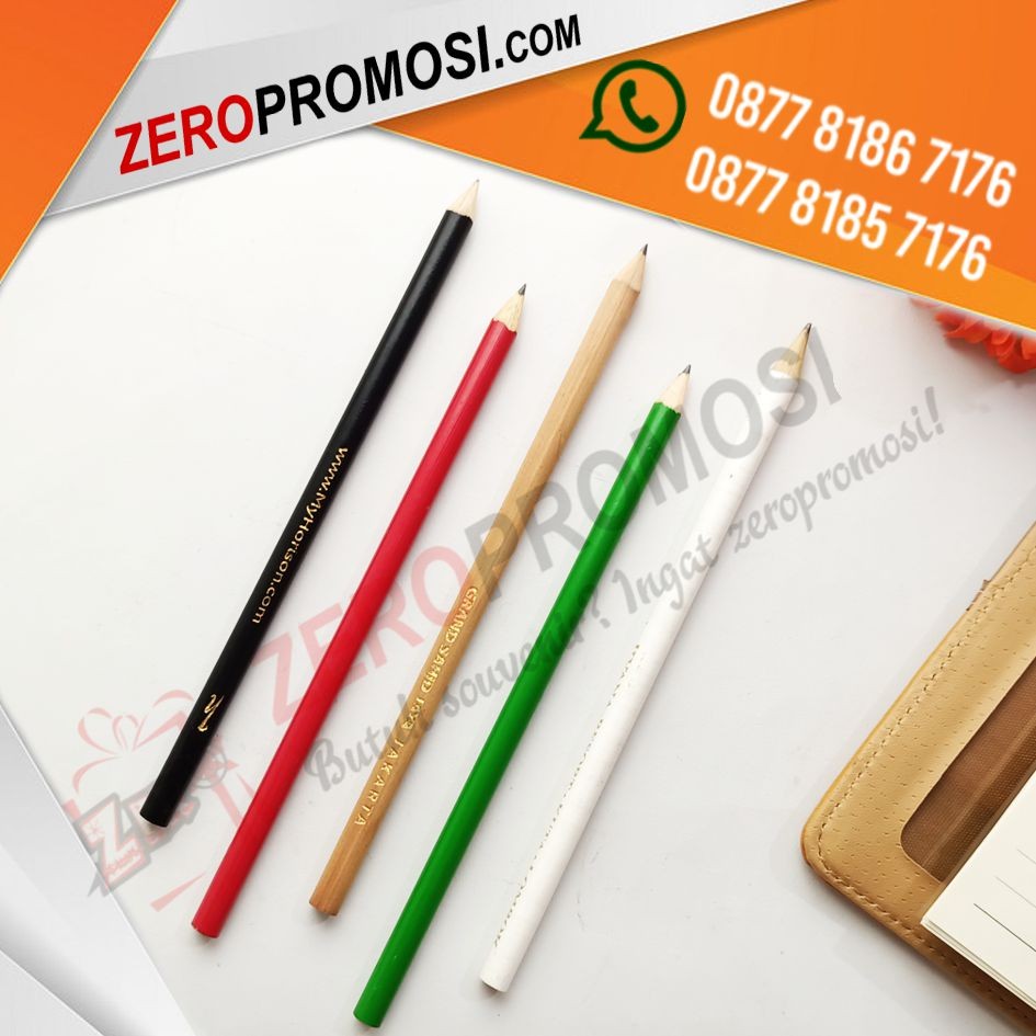 Produsen Pensil Kayu Bulat Cetak Logo Untuk Souvenir dan Promosi