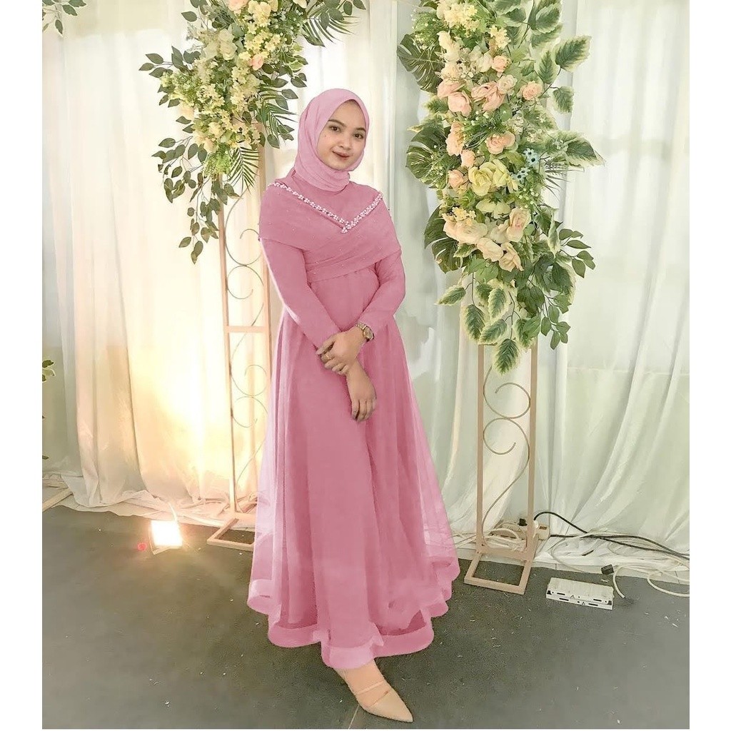 DRESS MUSLIM WANITA PROCILLIA MUTIARA