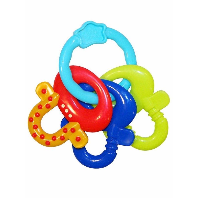 Bright Starts License to Drool Keys Rattle & Teether Gigitan Bayi