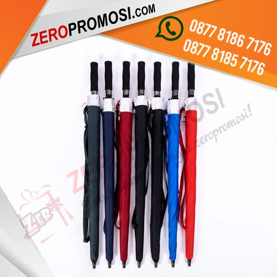 Produksi Souvenir Payung Eksklusif Golf Otomatis Sarung Kain Tipe 75003