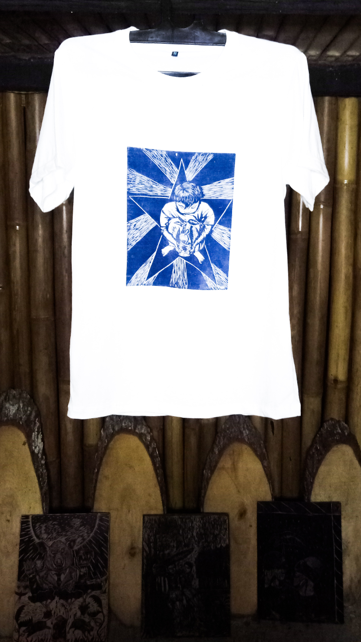 bocah cilik(sablon cukil)