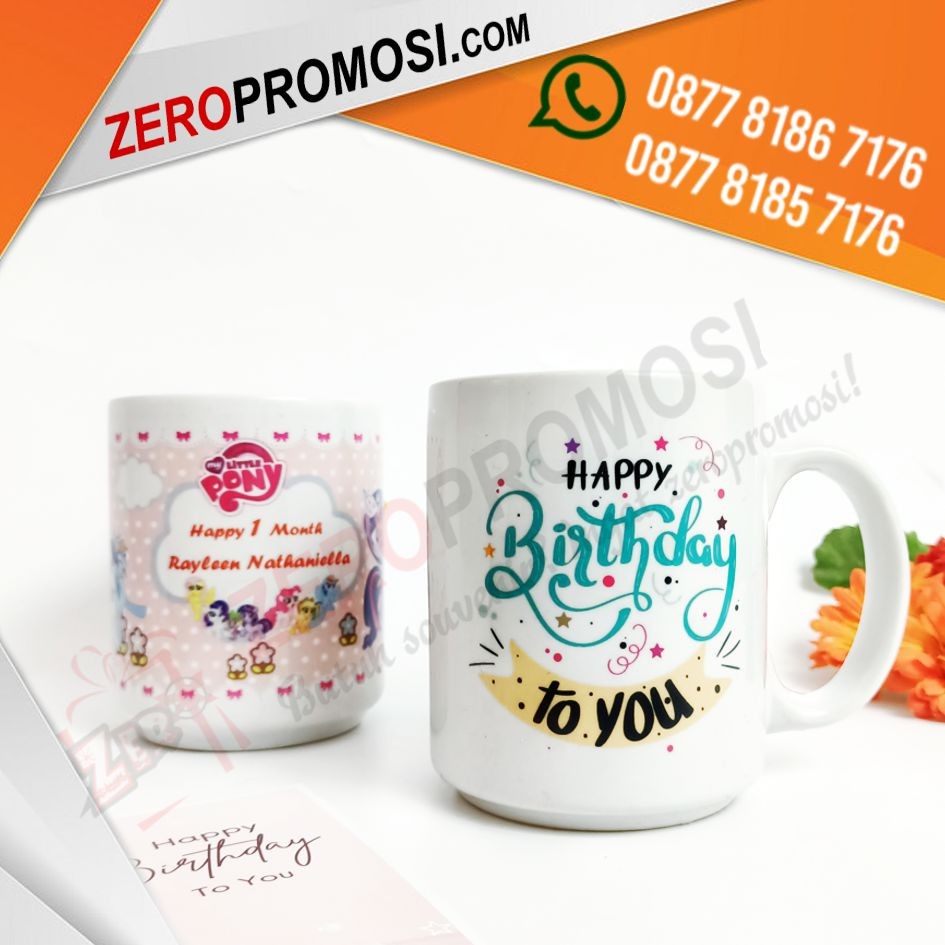Souvenir Mug Hadiah Ulang Tahun Birthday Gift Custom