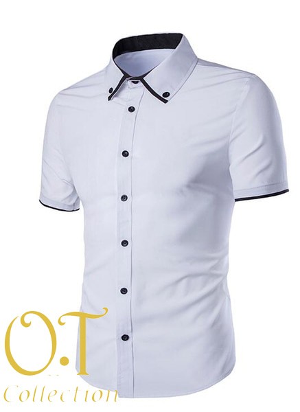 [fredd white OT] kemeja pria katun stretch putih