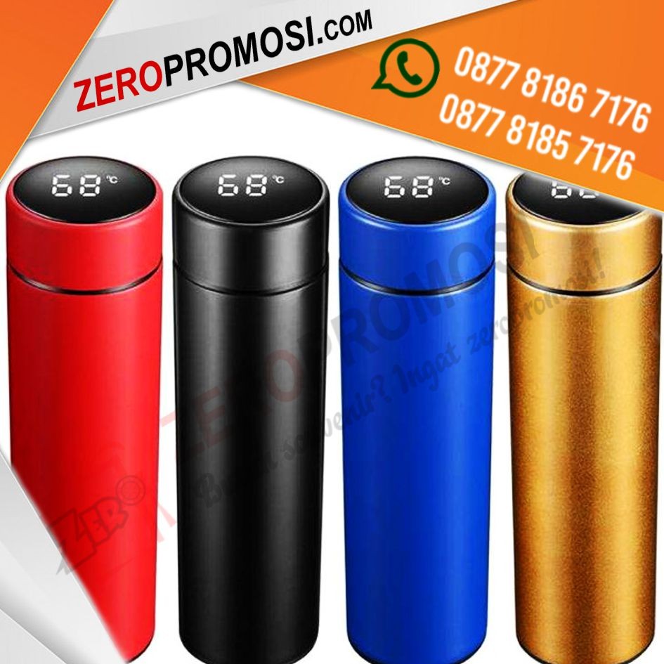 Souvenir Tumbler Vacuum Stainless Digital LED Custom Cetak Logo