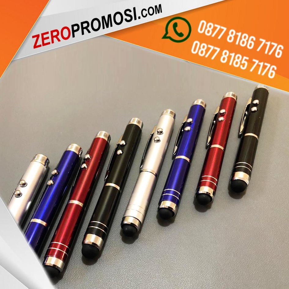 Pulpen Laser Metal 4 in 1 Souvenir Promosi
