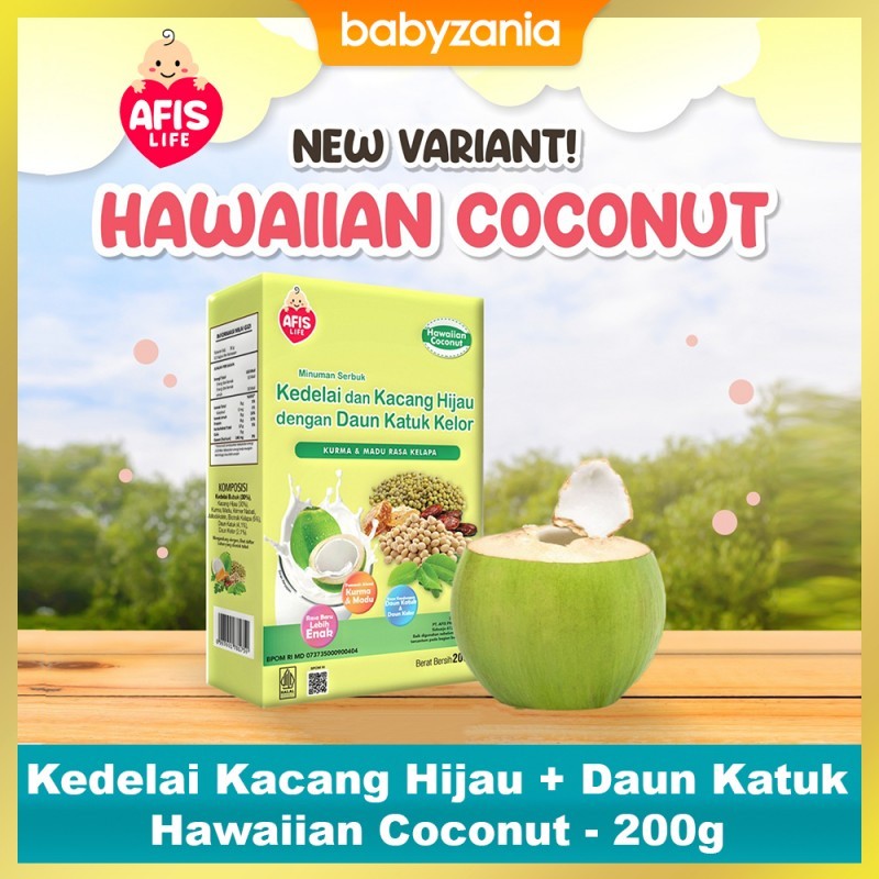 Afis Life Kedelai Kacang Hijau + Daun Katuk 200 gr - Hawaiian Coconut