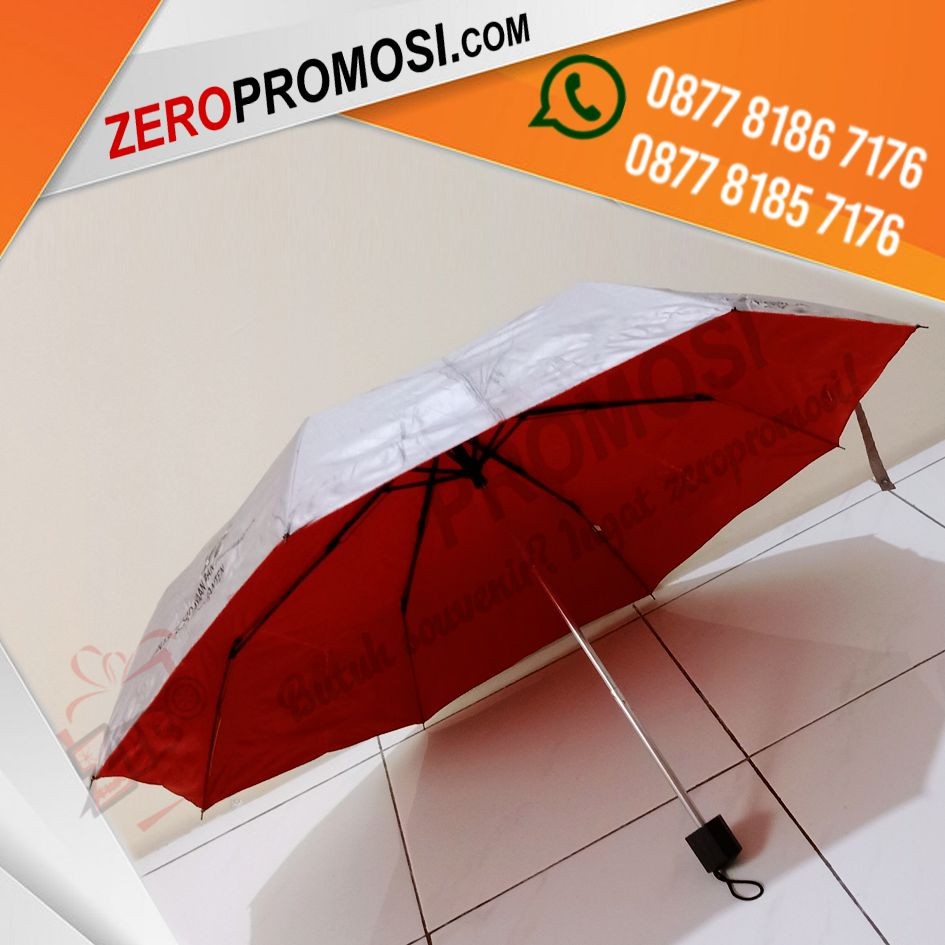 Souvenir Payung Promosi Model Lipat 3 Customize Full Color