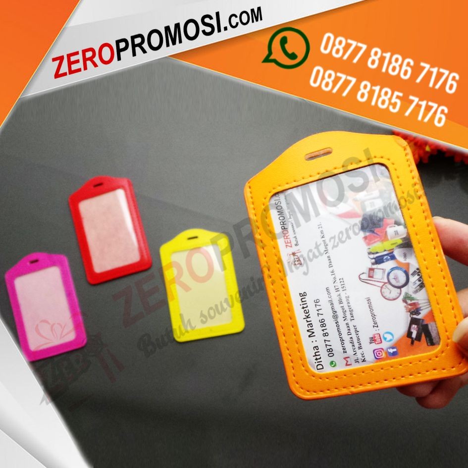 Souvenir Tempat Id Card Vertical Warna Warni Kapasitas 1 Kartu