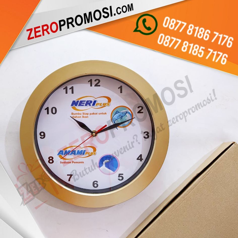 Souvenir Promosi Jam Dinding 244RR Stylish Bisa Cetak Logo
