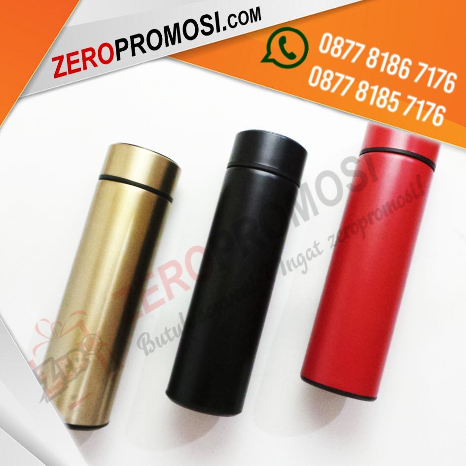 Souvenir Tumbler Vacuum Stainless Digital LED Custom Cetak Logo