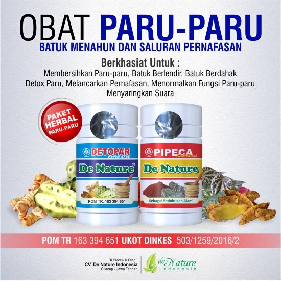Obat TBC/PARU PARU/SESAK NAFAS DAN BATUK MENAHUN HERBAL AMPUH DE NATURE