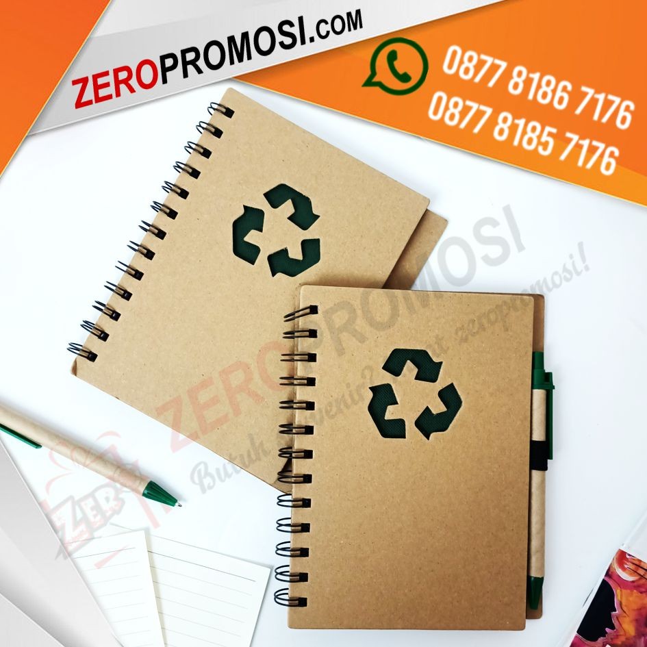 Memo Notebook Ramah Lingkungan N-803 Jilid Spiral Cetak Logo