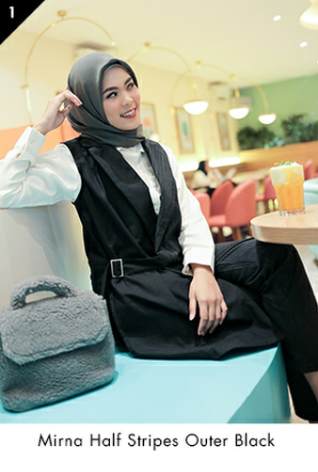 Mirna Half Stripes Outer Black