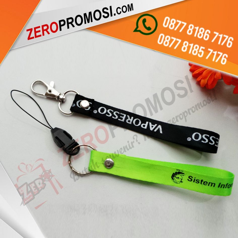 Produk Gelang Tali Id Card Pendek Lebar 1,5cm Custom Logo Murah