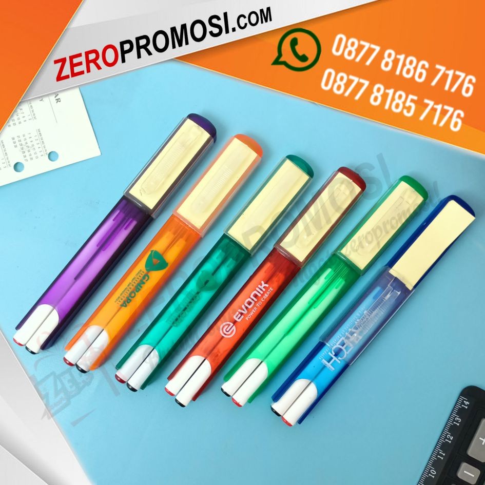 Pulpen Memo 2in1 Cetak Logo