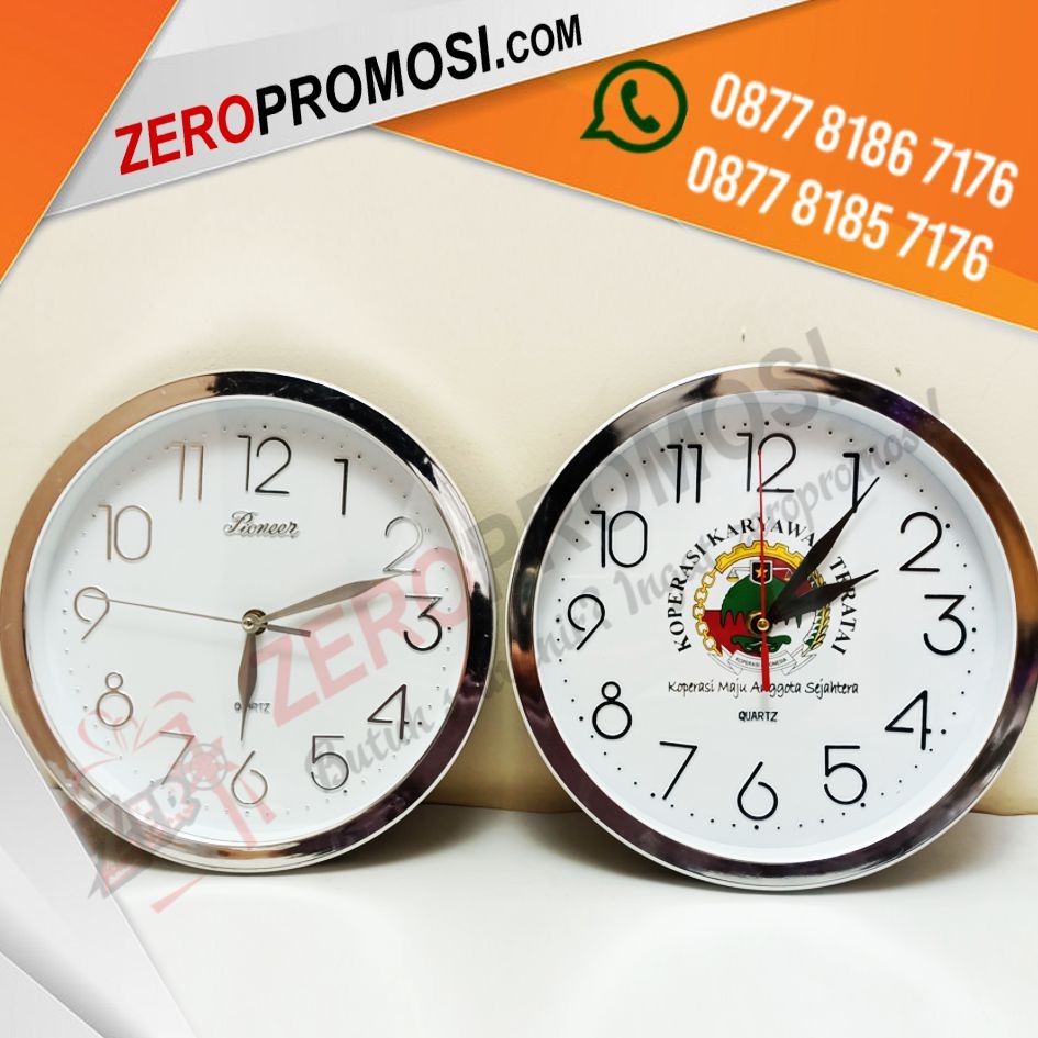 Sedia Produk Jam Dinding List Chrome Tipe 1005HS Angka Timbul Custom Design