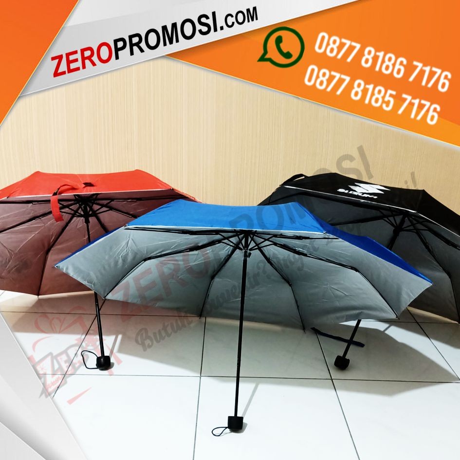 Barang Promosi Payung Lipat 3 Eksklusif Lapis Silver (L3 6W) Murah
