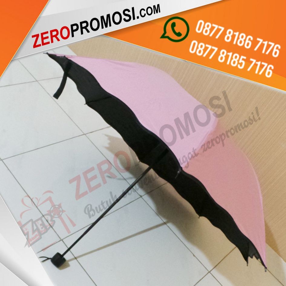 Souvenir Payung Magic Lipat 3 Custom Cetak Logo