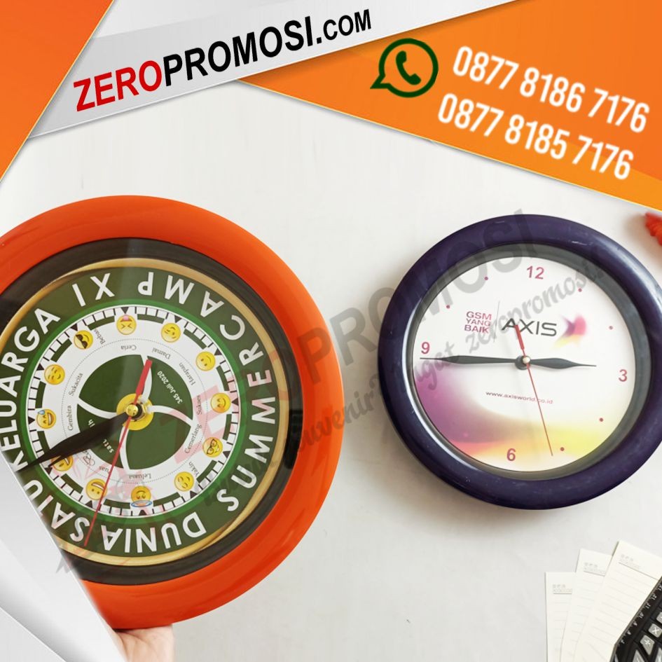 Jam Dinding Promosi Tipe 196H Bisa Cetak Logo Harga Murah