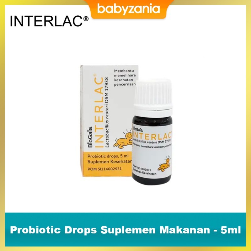 Interlac Probiotic Drops Suplemen Makanan - 5ml