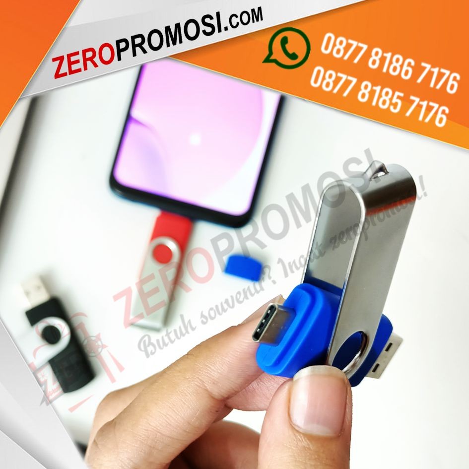 Souvenir TPCPL01 Flashdisk Swivel OTG Type-C Dual Usb Custom