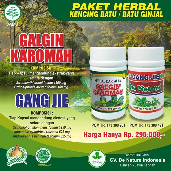 Obat Herbal Kencing Batu/Batu Ginjal Ampuh De Nature