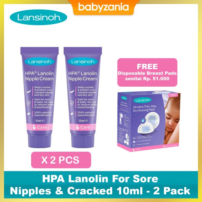 Lansinoh HPA Lanolin Nipple Cream Krim Puting 10 ml - 2 PACK