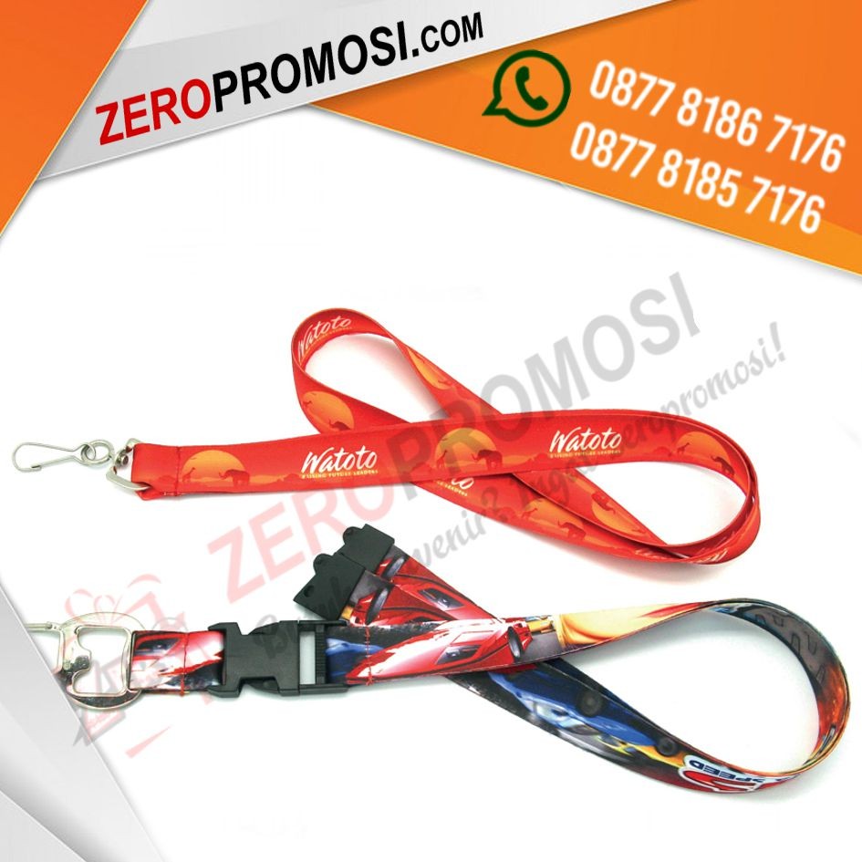 Tali Id Card Lanyard 1,5cm Printing 1 Sisi Dengan Stopper