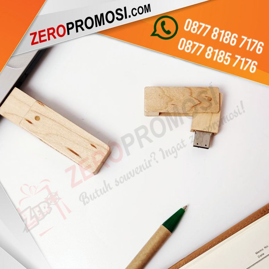 Flashdisk Kayu Swivel Rotary FDWD21