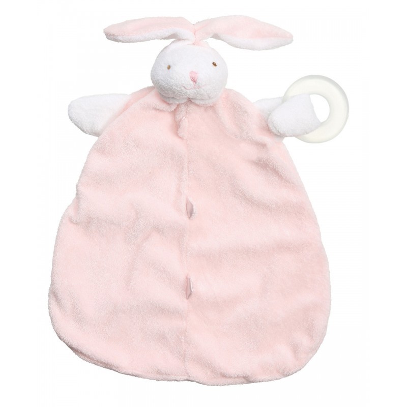 Angel Dear Teether Blankie / Selimut Gigitan Bayi - Pink Bunny