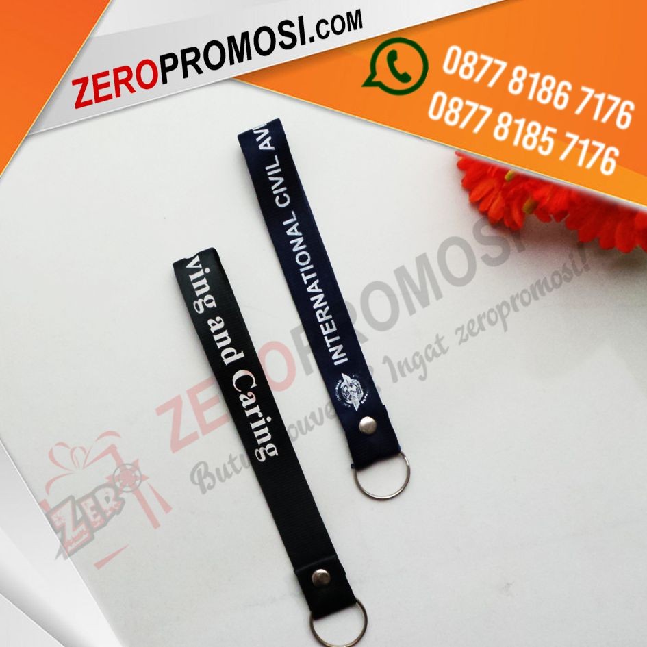 Produksi Souvenir Tali Lanyard Pendek Gelang Id Card Lebar 2 Cm Termurah