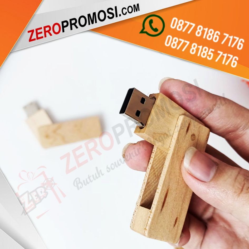 Flashdisk Kayu Swivel Rotary FDWD21