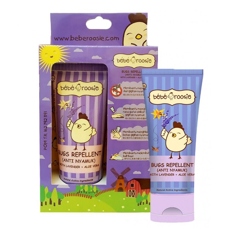 Bebe Roosie Telon Bugs Repellent with Lavender + Aloe Vera - 60 gram