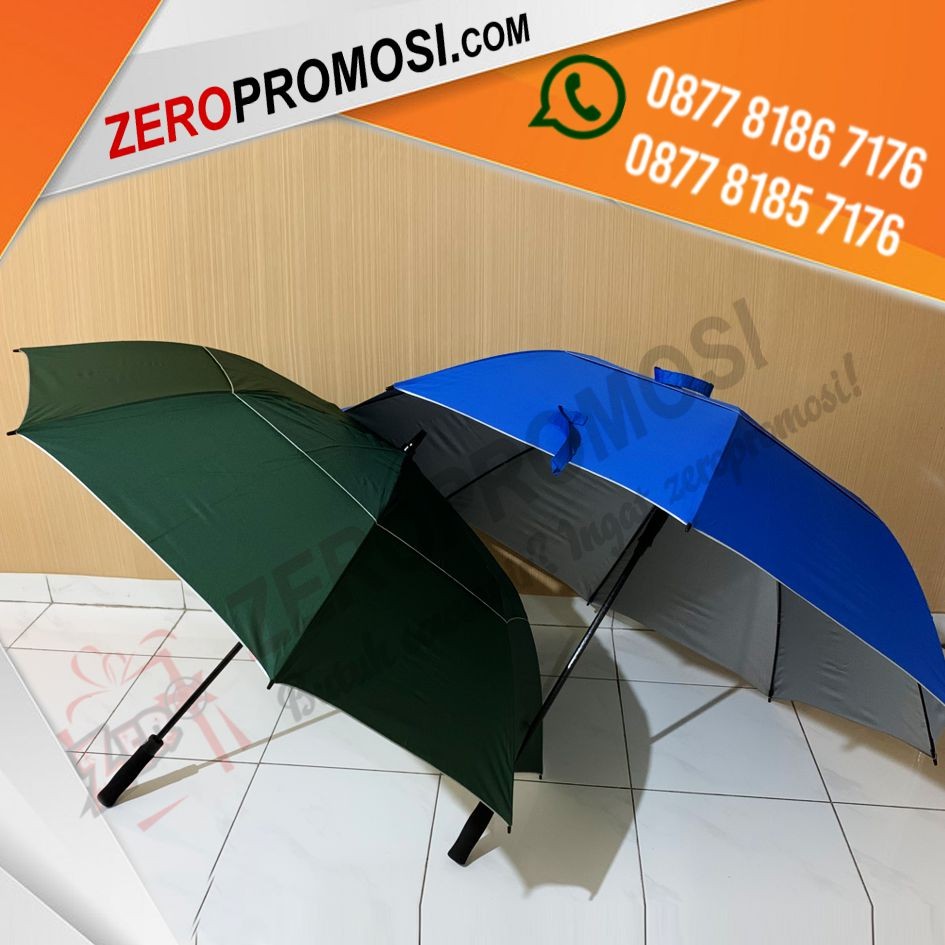 Souvenir Payung Golf Susun 2 Fiber Otomatis Kode 75004