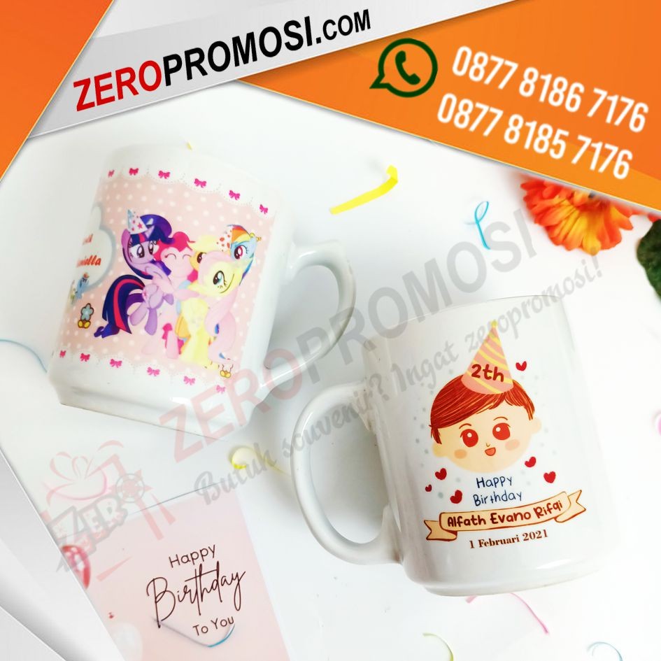 Souvenir Mug Hadiah Ulang Tahun Birthday Gift Custom