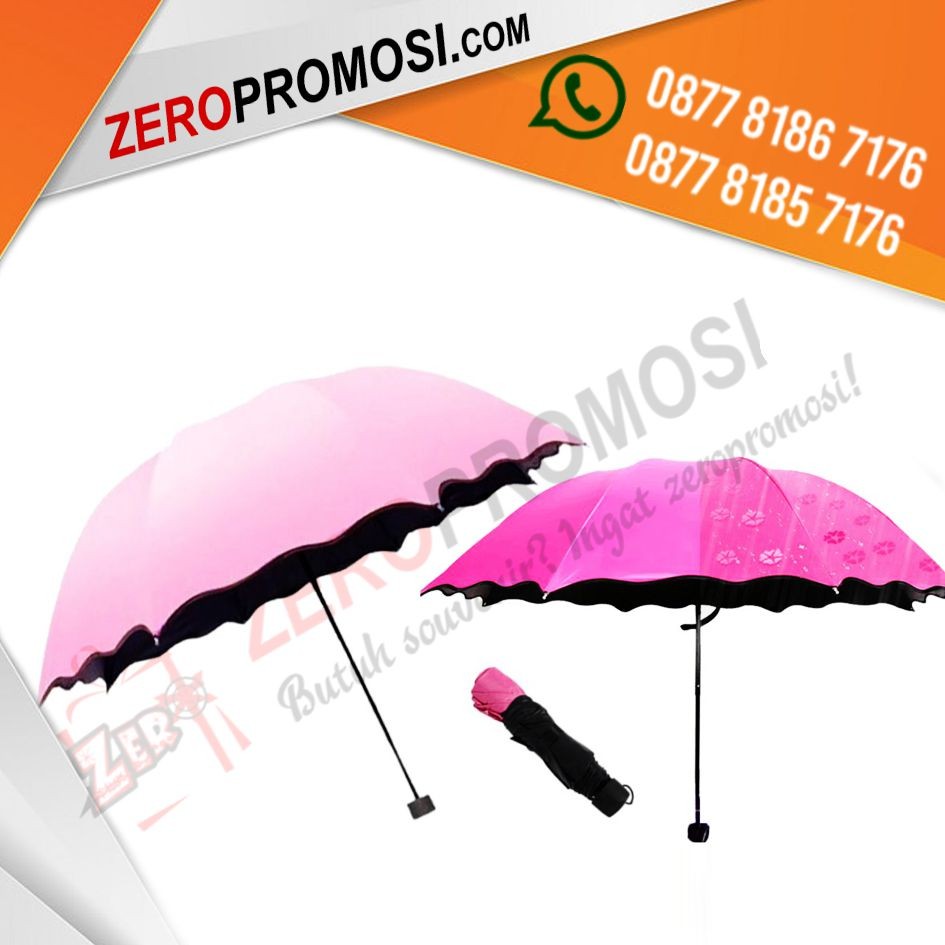 Souvenir Payung Magic Lipat 3 Custom Cetak Logo