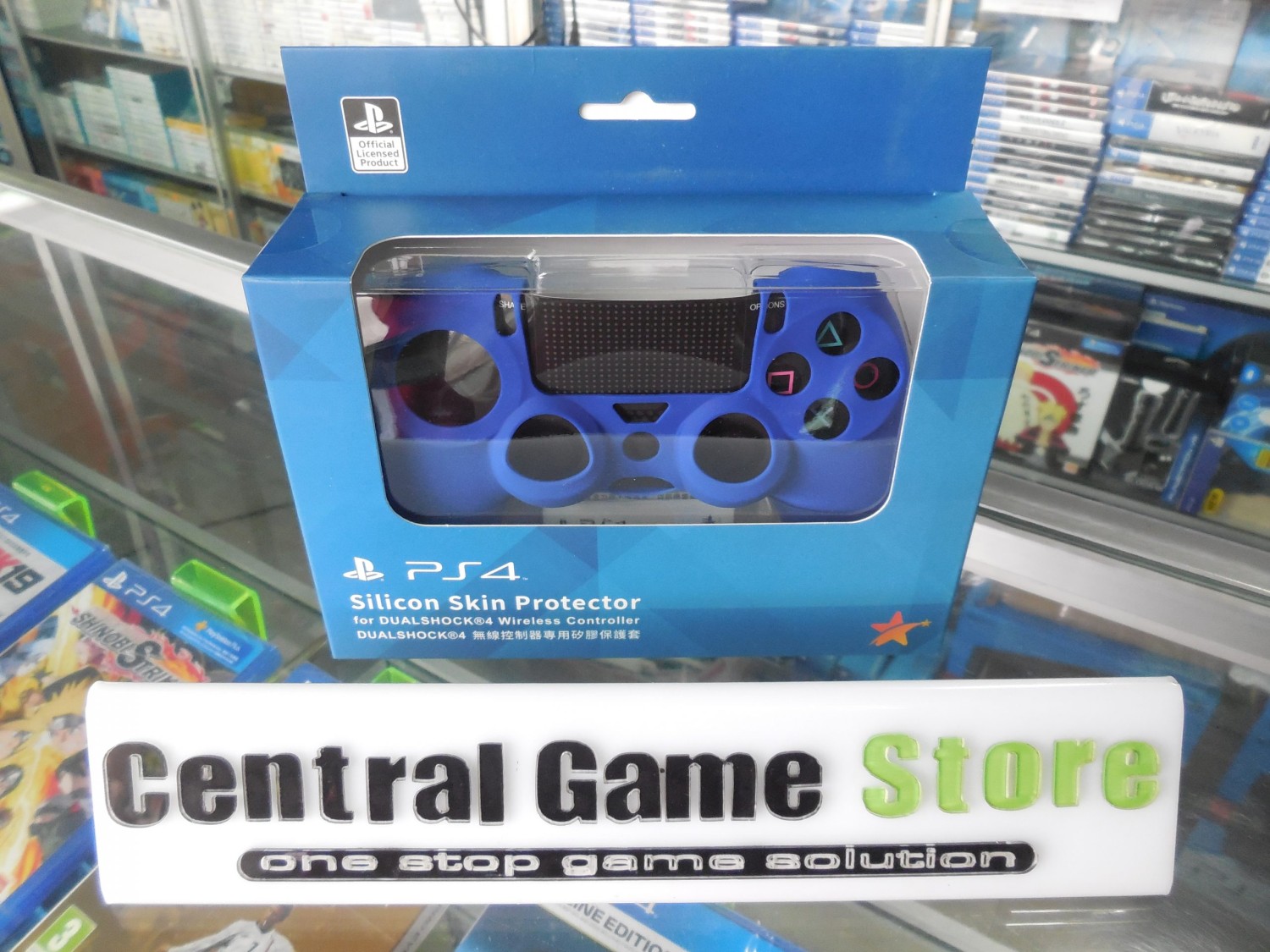 PS4 Silicon Skin Protector – PlayStation Official Licensed Product (Blue)