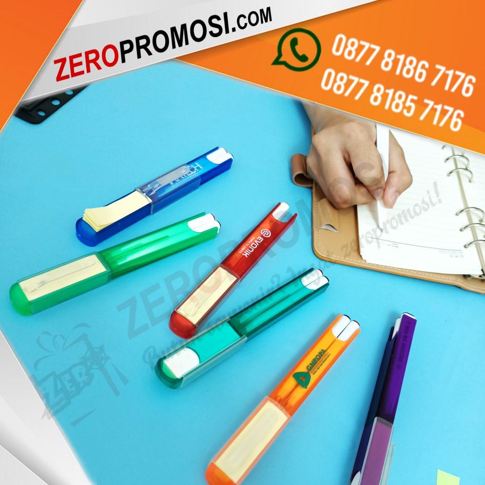 Pulpen Memo 2in1 Cetak Logo