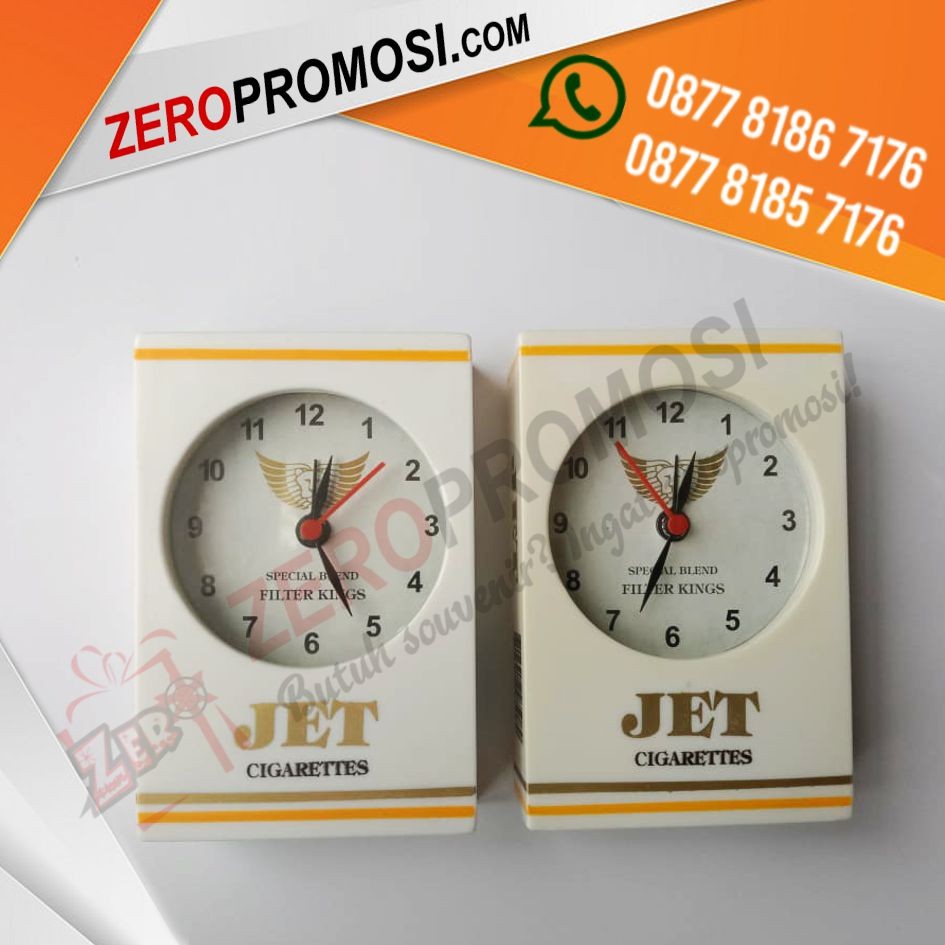 Souvenir Jam Meja Promosi Model Kotak Rokok 050 Custom
